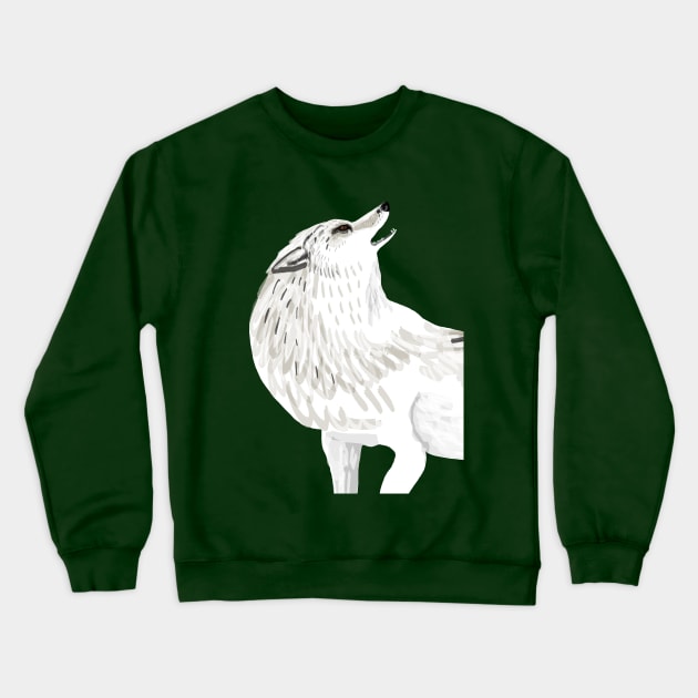 Totem Alaska tundra wolf Crewneck Sweatshirt by belettelepink